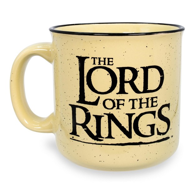 Silver Buffalo Lord Of The Rings Gondor Elven Text 20oz Ceramic Camper Mug