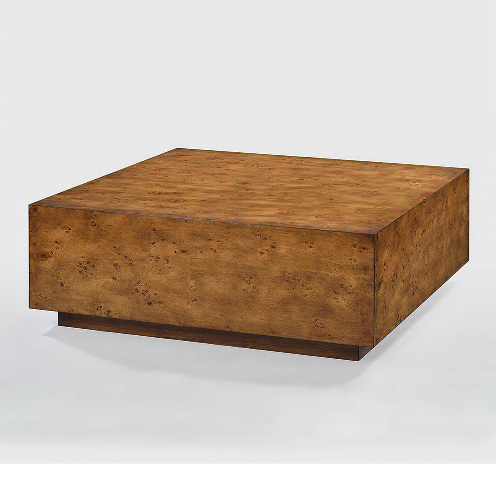 Rustic Modern square coffee table Burl Wood   Transitional   Coffee Tables   by English Georgian America  Houzz