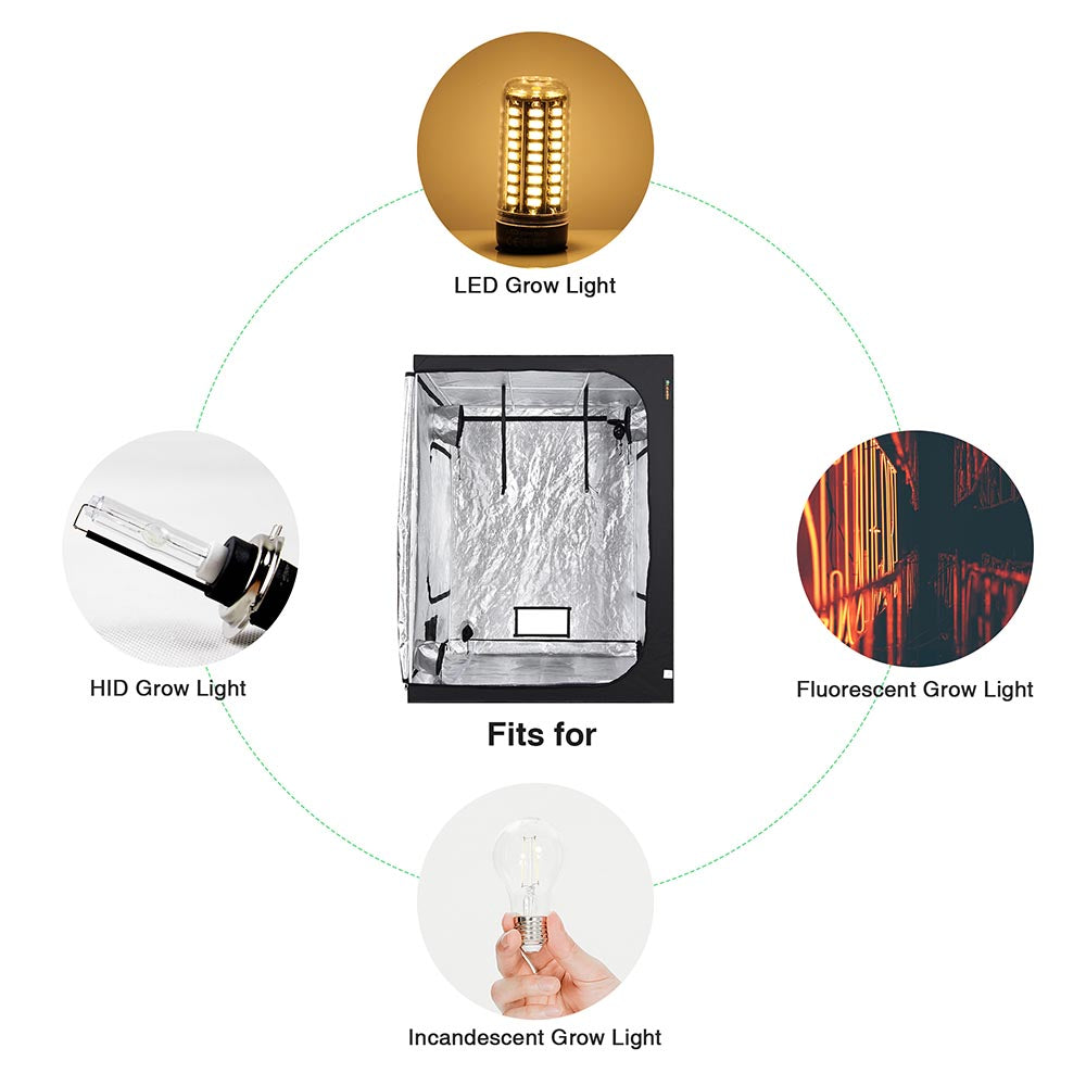 LAGarden Grow Tent 60x60x78 Inch Hydroponics Indoor Reflective Mylar