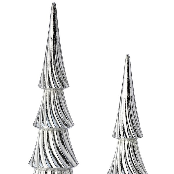 1417 Resin Modern Trees Set of 2