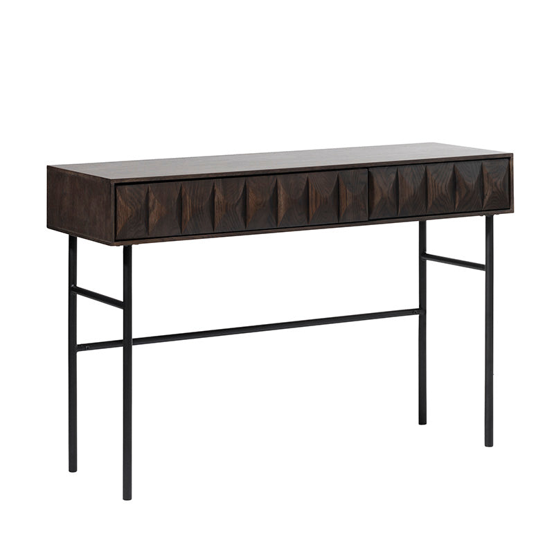 LATINA Console Table 116.5cm -  Dark Brown / Black