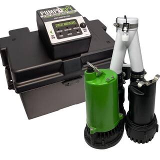 PumpSpy SmartPump Pre-Assembled Wi-Fi Connected 12HP Submersible Sump Pump and Battery Backup System with Monitoring and Alerts PS2000C