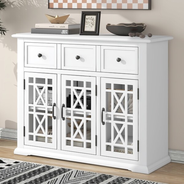 Entryway Kitchen Dining Room Storage Cabinet with 3 Drawers