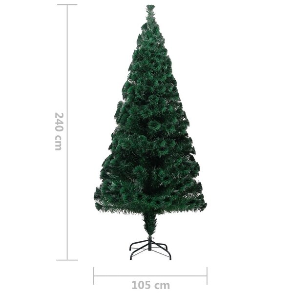 vidaXL Christmas Tree Artificial Tree with Stand and Lights Green Fiber Optic