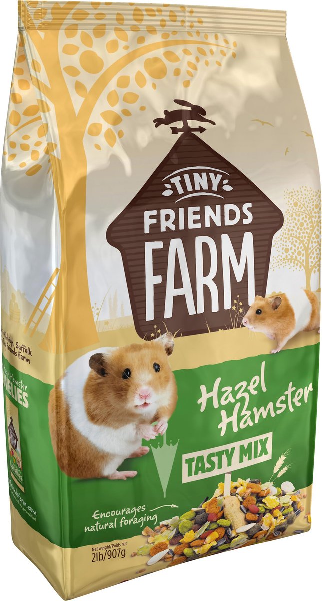 Tiny Friends Farm Hazel Hamster Food， 2-lb bag