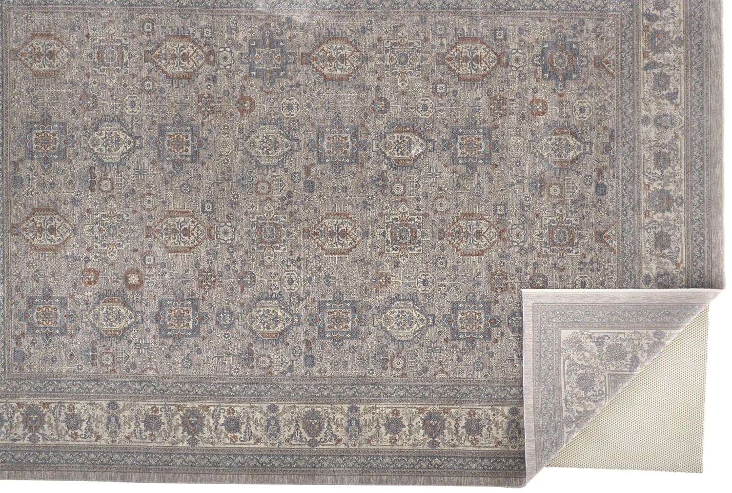 Gilford Gray and Blue Rug by BD Fine