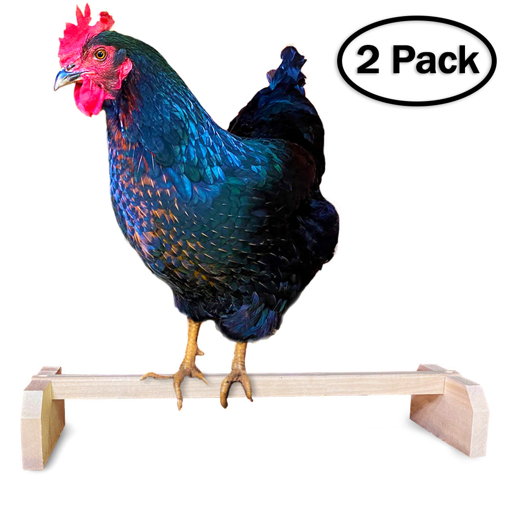 Chicken Perch Strong Wooden Roosting Bar Made in USA (2 Pack) Solid Accessories and Toys for Coop and Brooder for Large Bird Baby Chicks Pollos Gallinas Polluelos Parrots by Backyard Barnyard