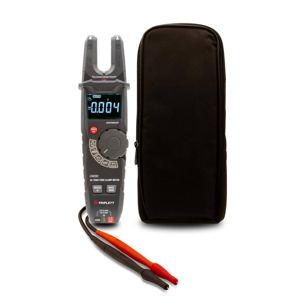 TRIPLETT 200 Amp True RMS Open Jaw Clamp Meter CM200