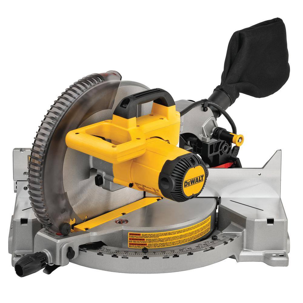 DW 15 Amp Corded 12 in. Compound Single Bevel Miter Saw and Heavy-Duty Work Stand DWS715WDWX725B