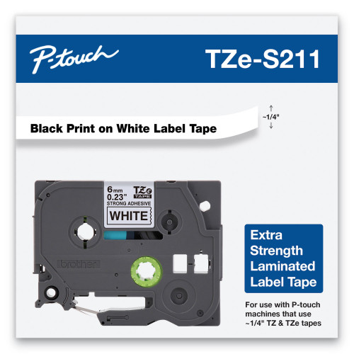 Brother TZe Extra-Strength Adhesive Laminated Labeling Tape， 0.23