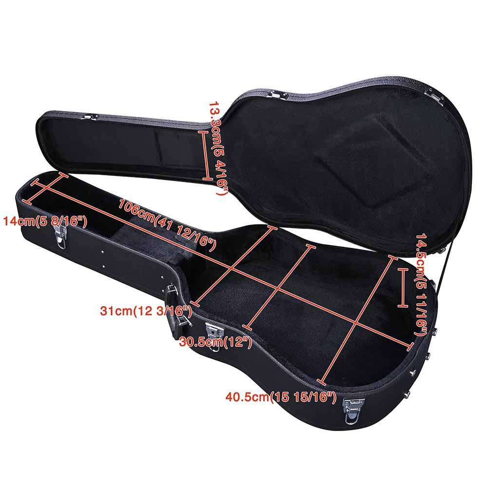 Yescom Lockable Guitar Wood Hard-Shell Case 41