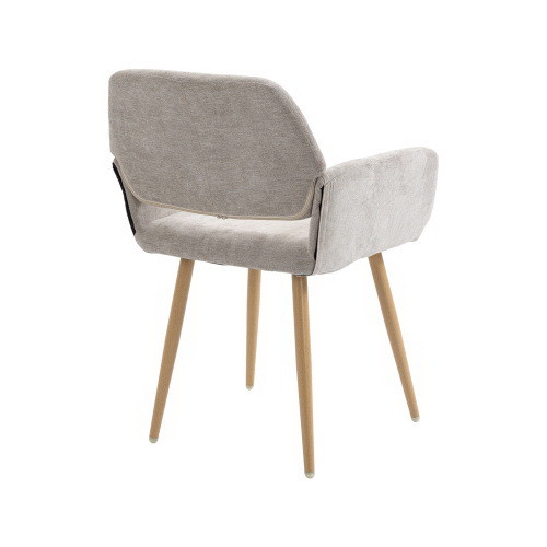 Fabric Upholstered Side Dining Chair with Metal Le...