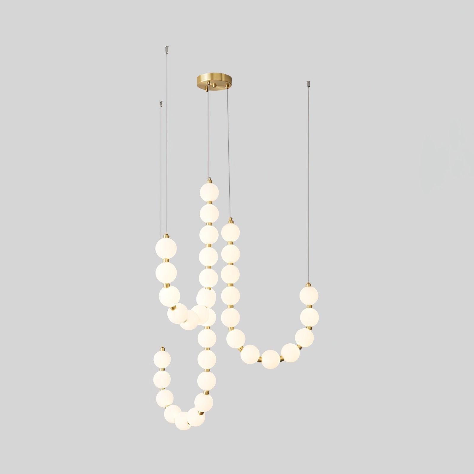 Glass Pearl Necklace Chandelier