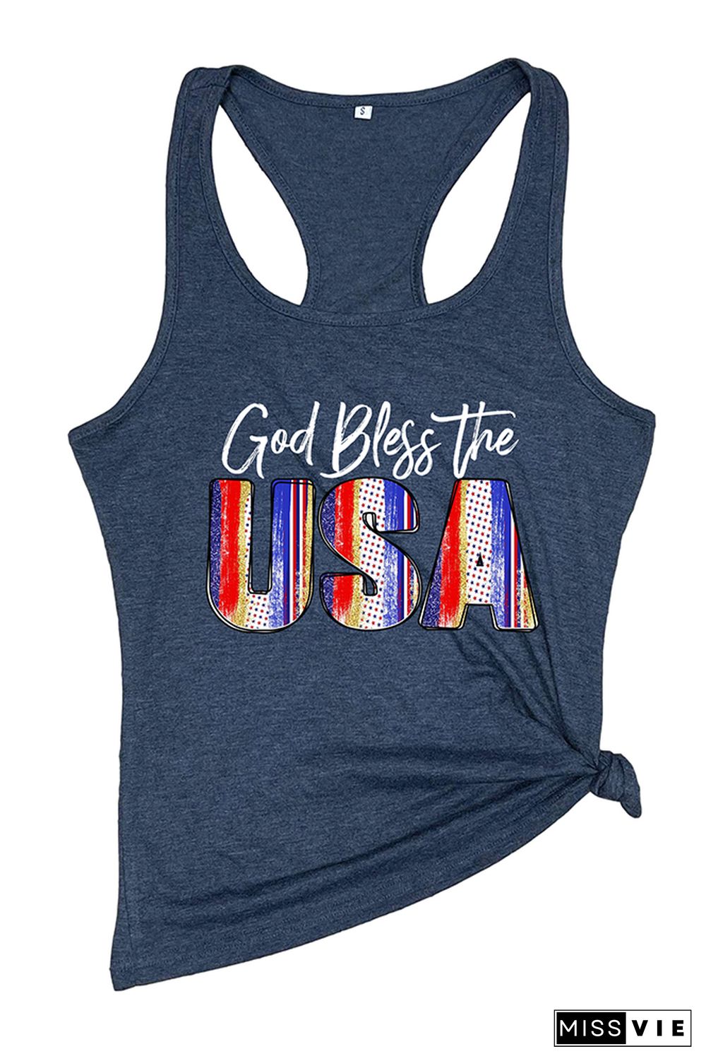 God Bless The USA Printed Sleeveless Tank Top Wholesale