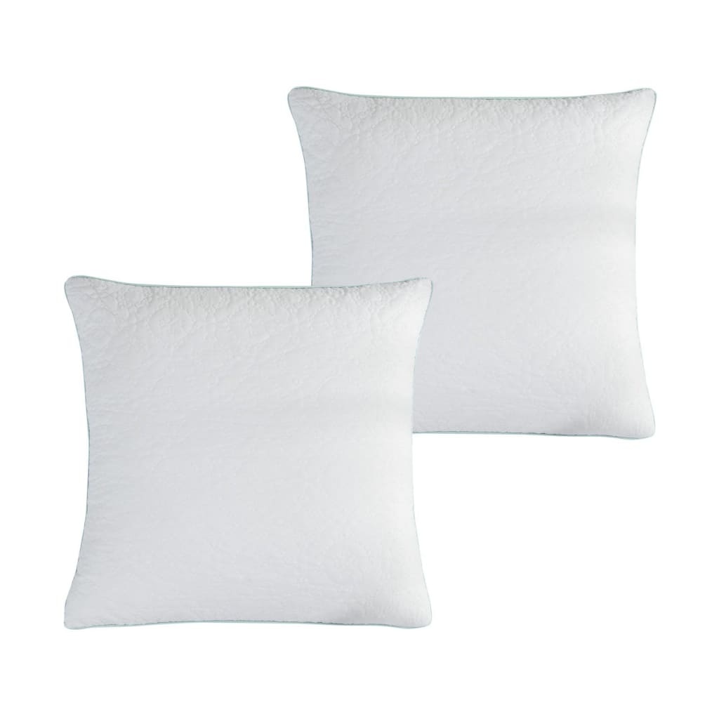 Pinched White and Mint Comforter Set - 8 Piece Set