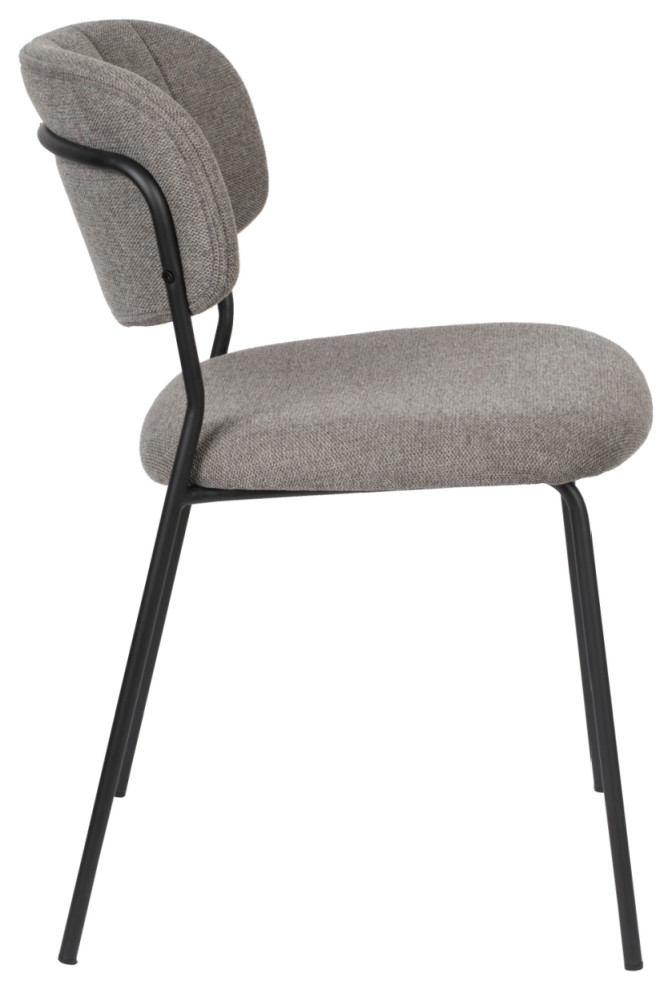 Minimalist Upholstered Dining Chairs (2)  DF Jolien   Midcentury   Dining Chairs   by Oroa   Distinctive Furniture  Houzz