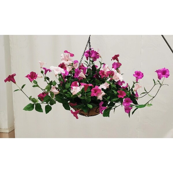 Faux Floral Hanging Basket