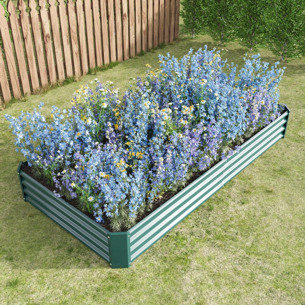 Vegetables Garden Raised Garden Bed Kits  Metal Raised Bed for Flower Planters Terrace Planter Box   11.81\