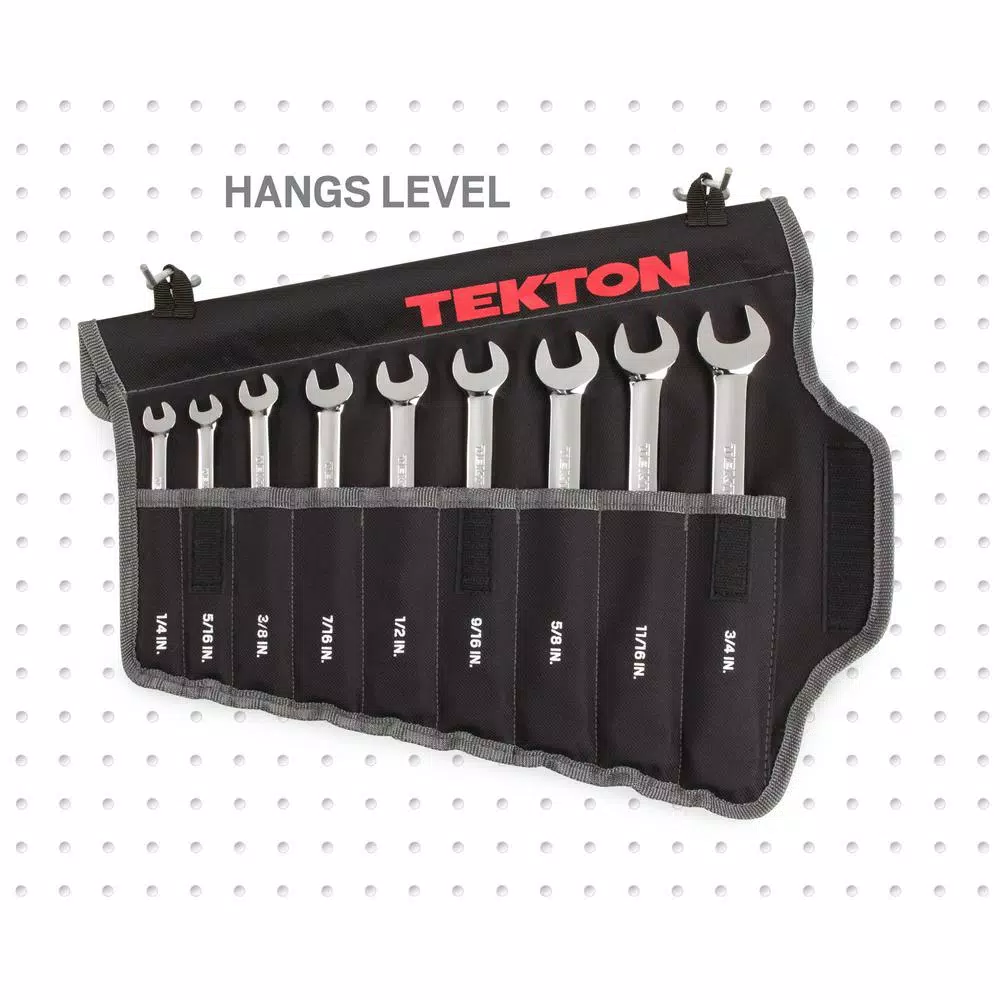 TEKTON 1/4-3/4 in. Ratcheting Combination Wrench Set with Pouch (9-Piece) and#8211; XDC Depot