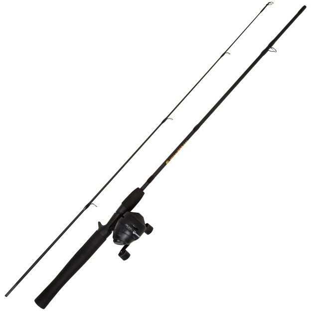 Fishing Pole 64 inch Fiberglass And Stainless Steel Rod And Pre spooled Reel Combo For Lake Pond And Stream Casting By Leisure Sports black