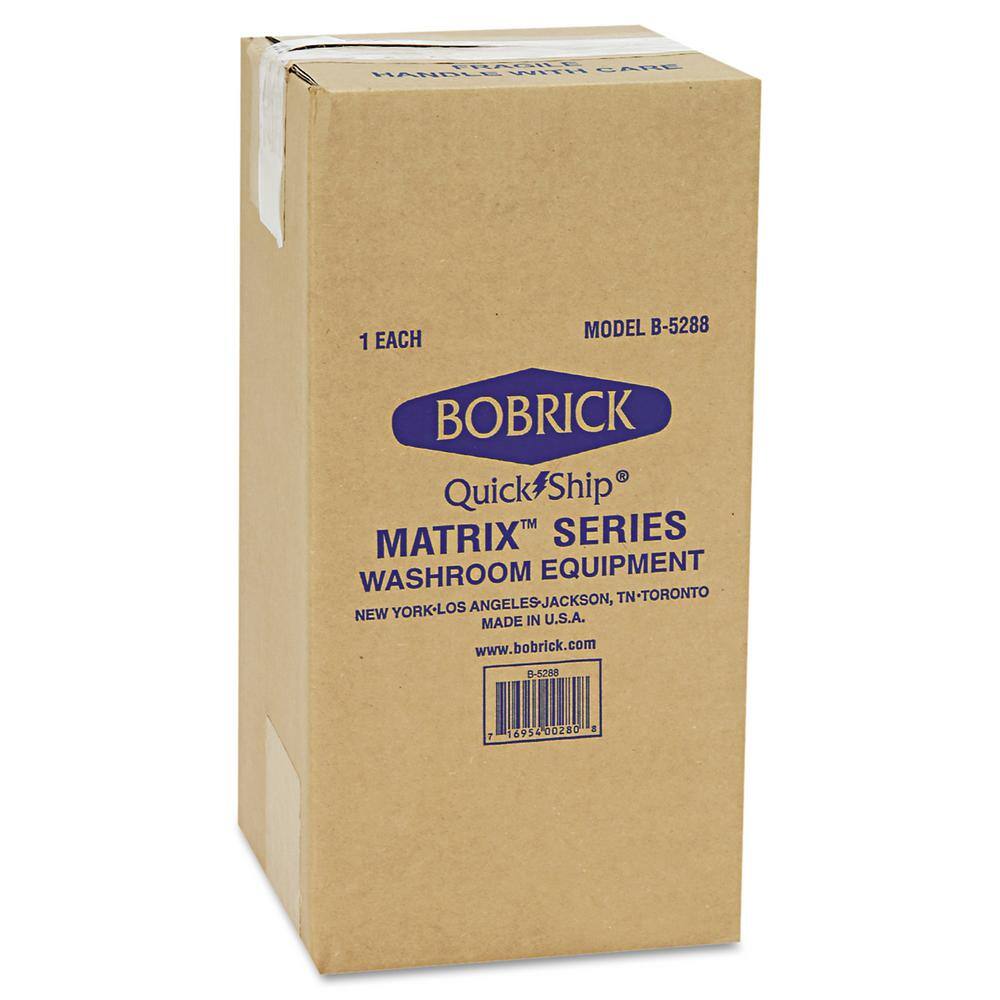 BOBRICK Matrix Gray Two-Roll Toilet Paper Dispenser BOB5288