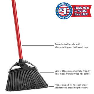 Libman IndoorOutdoor Angle Broom and Lobby Dust Pan Combo Set 1675