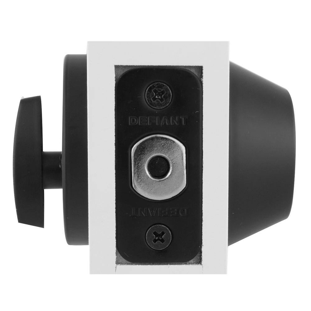 Defiant Matte Black Single Cylinder Deadbolt 32DLX91