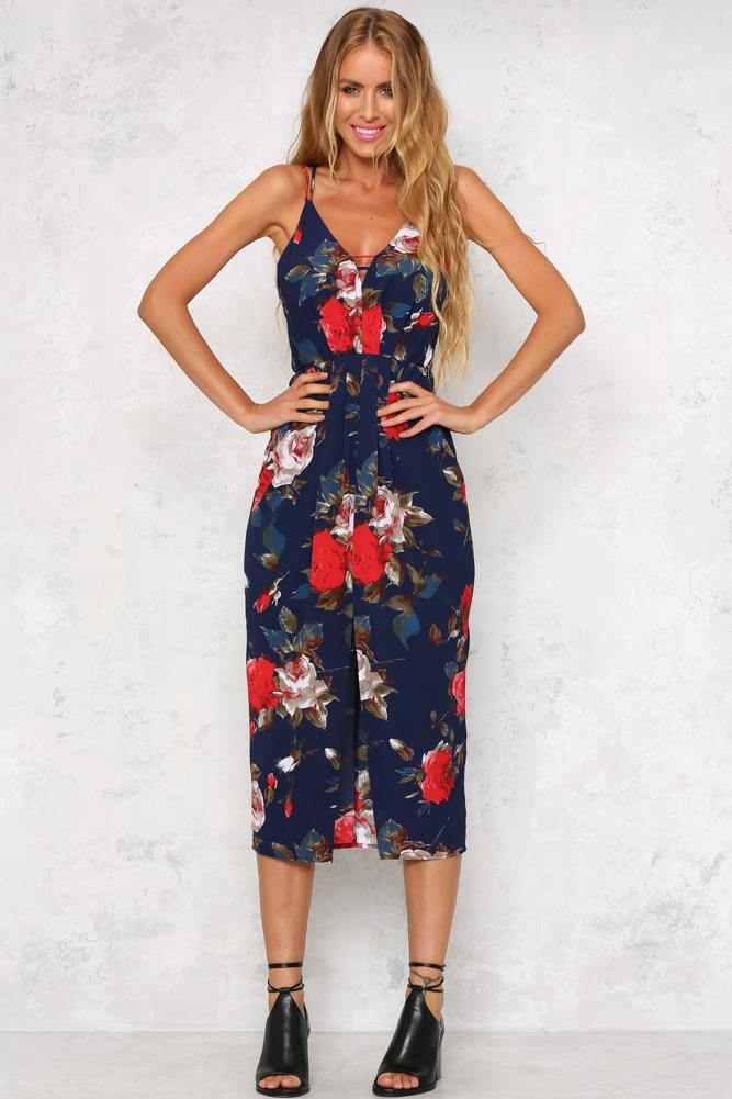 Have The Touch Maxi Dress Navy