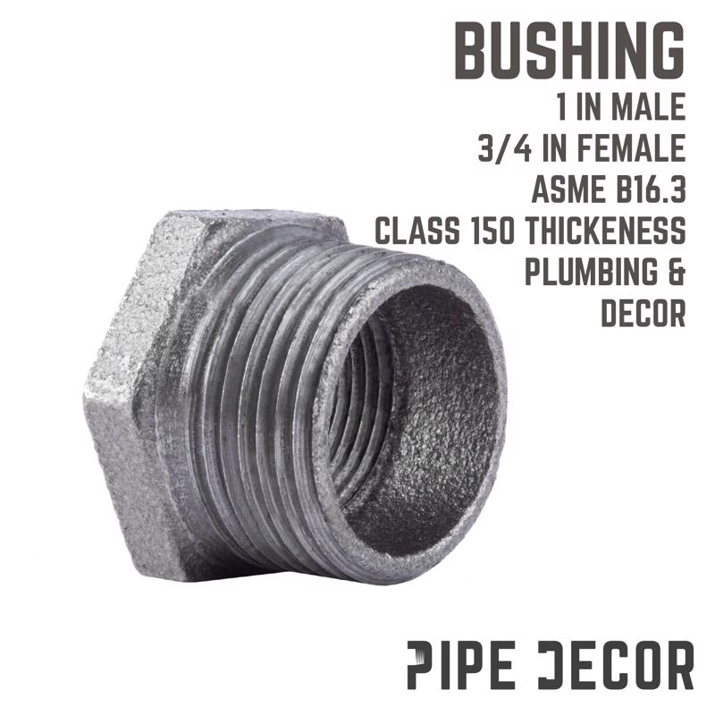 HEX BUSHING BLK 1X3/4