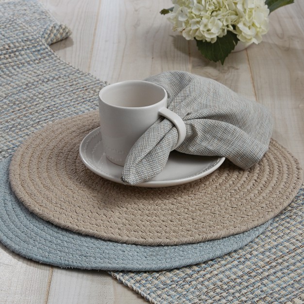 Split P Essex Round Placemat Set Stone