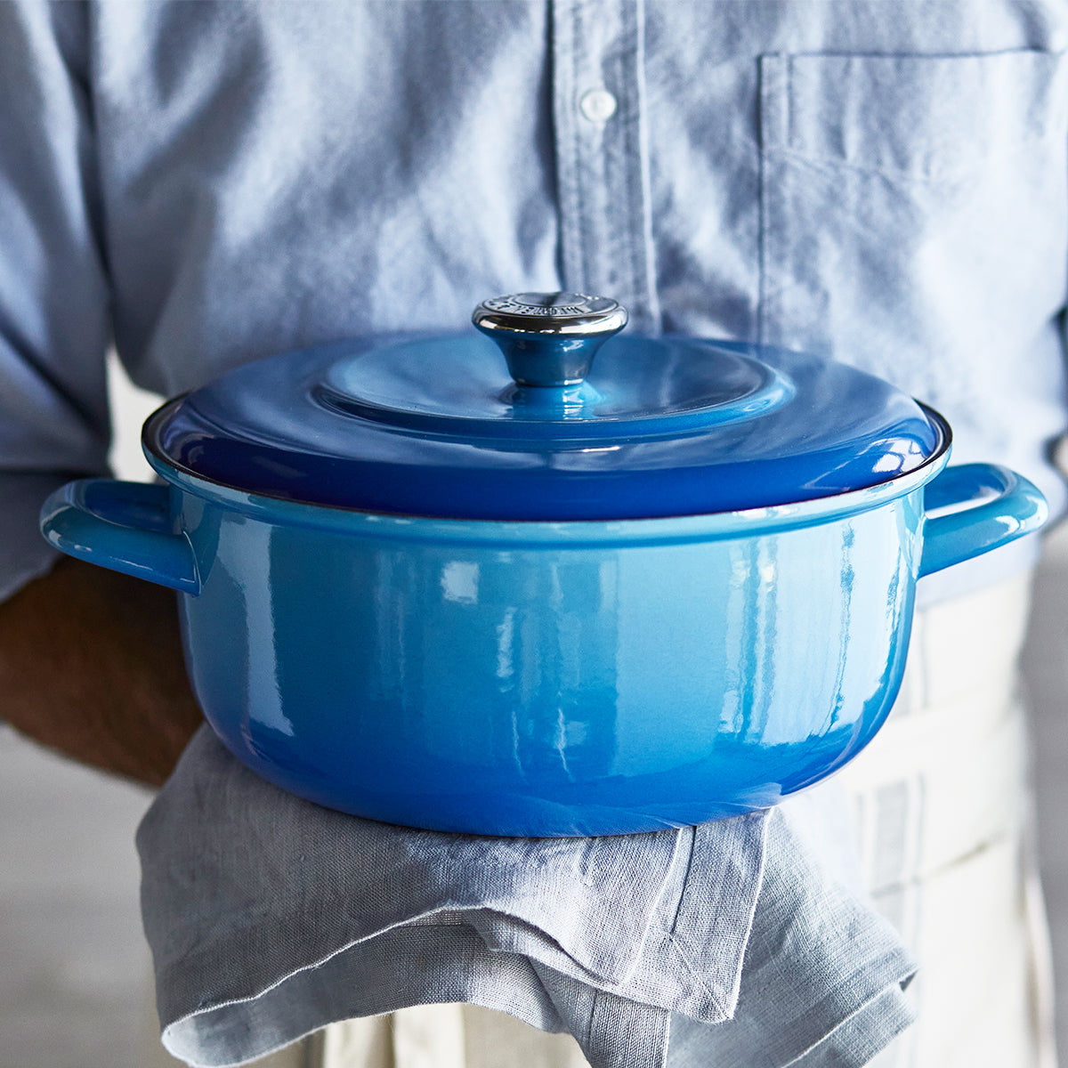 Merten & Storck Enameled Iron 1873 Dutch Oven, 5.3-Quart | Azure Blue