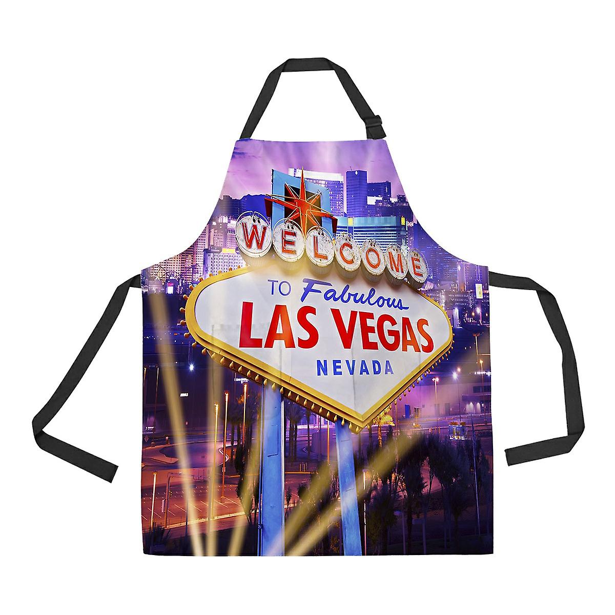 Las Vegas Showtime Vegas Strip Welcome Sign Apron Home Kitchen Apron With Pockets