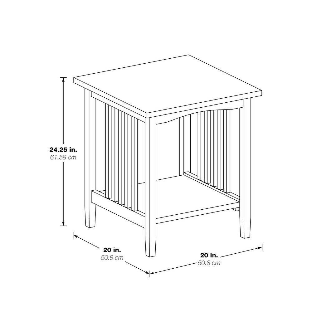 Porch   Den Clifton Mission Medium Oak Wood Finish Side Table