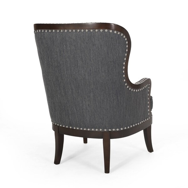 Mantua Upholstered Accent Chair with Nailhead Trim by Christopher Knight Home - 27.00