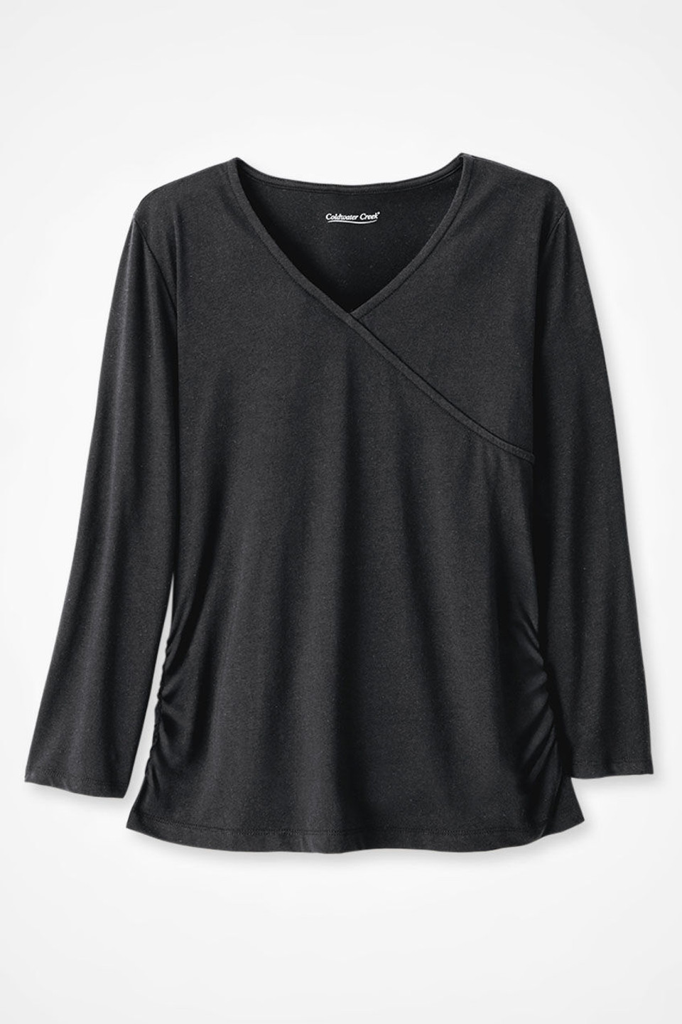 PrimaKnit? Faux Wrap Top - Coldwater Creek