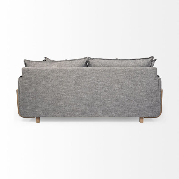 Roy I Castlerock Gray Upholstered Three Seater Sofa