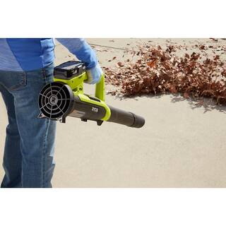 RYOBI ONE+ 18V 90 MPH 200 CFM Cordless Battery Leaf BlowerSweeper with 2.0 Ah Battery and Charger P2190