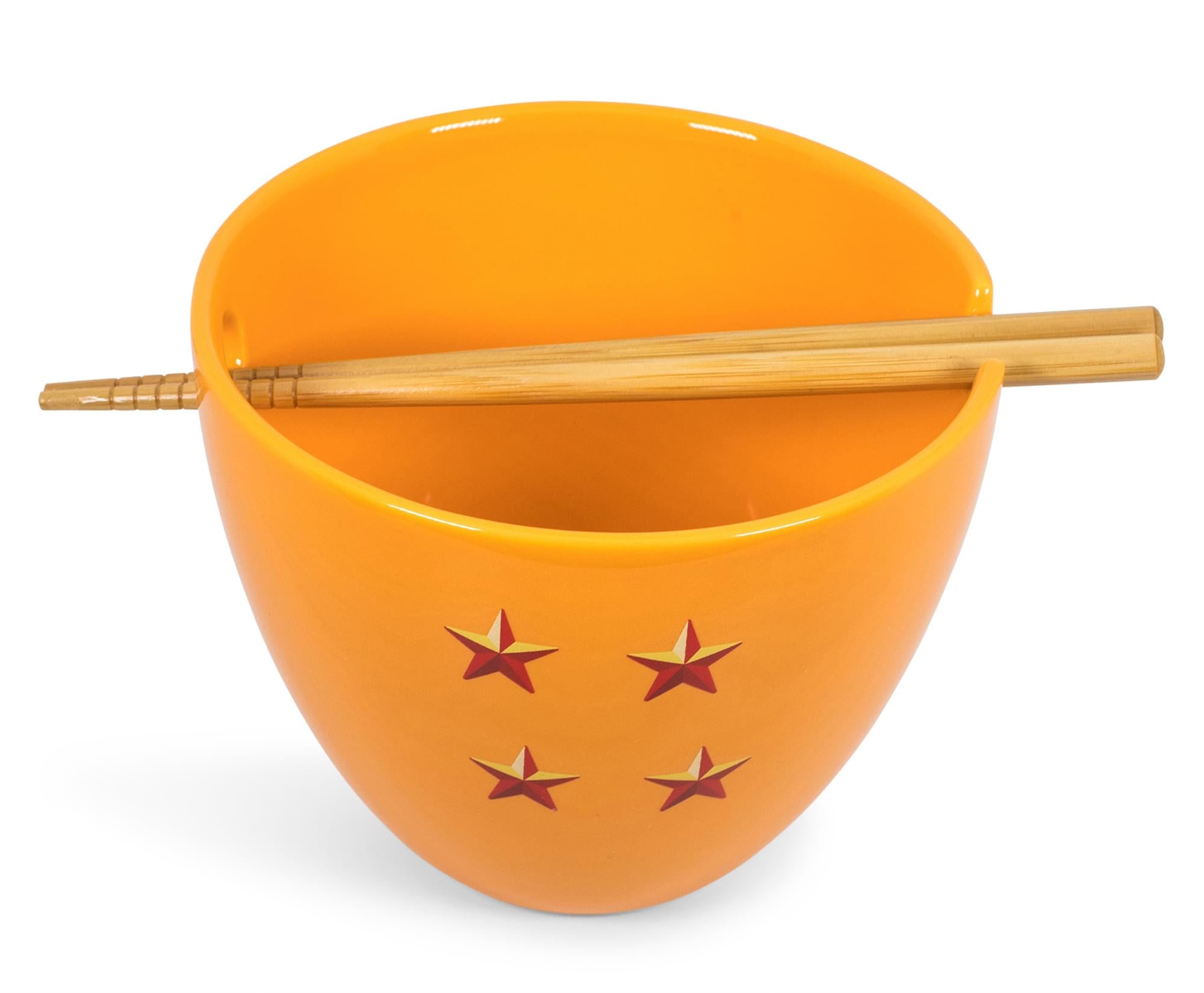 Dragon Ball Z 4-Star Ball Ceramic Noodle Bowl and Chopsticks Set | 16 Ounce Dish