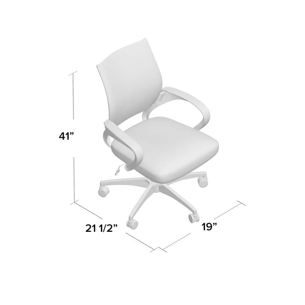 LACOO Gray Office Chair Ergonomic Desk Task Mesh Chair with Armrests Swivel Adjustable Height T-OCNC9404