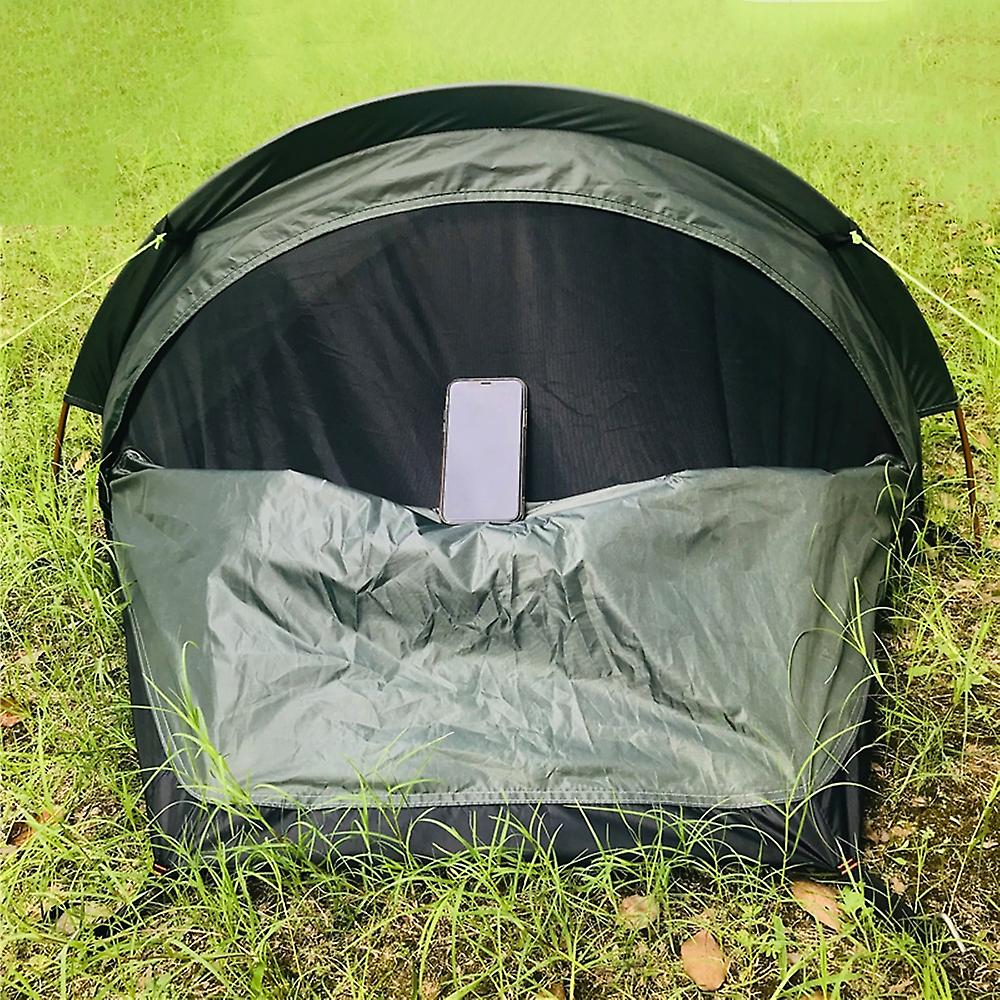 Camping Ultralight Tent， Travel Backpack Single Tent， Army Green Tent  Waterproof Sleeping Bag