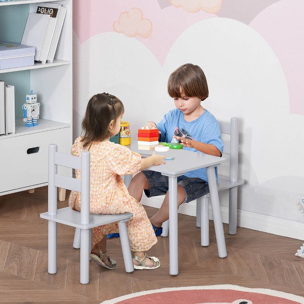 Onesstop Kids Wooden Table And Chair Activity Set For Arts Crafts Dinning And Reading For Toddlers Age 2 To 5