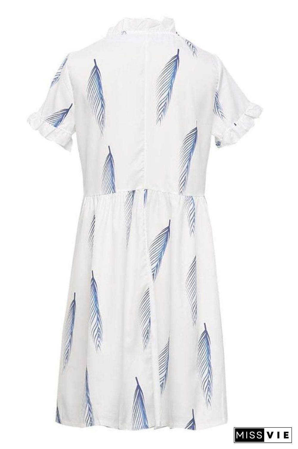 Go Your Own Way Feather Print Dress