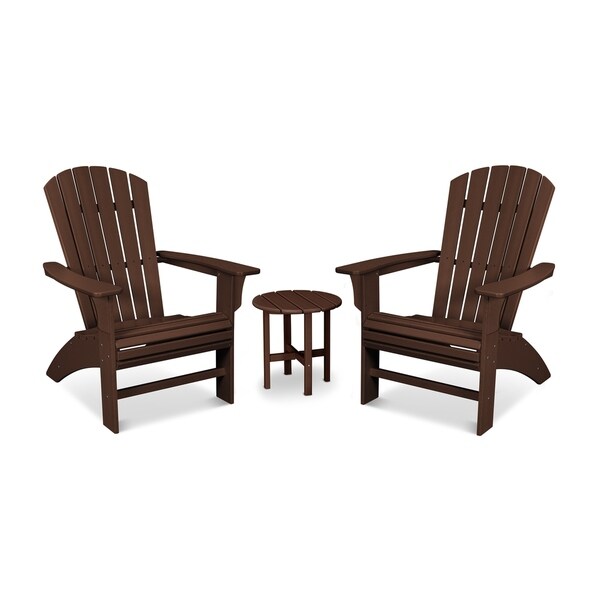 Trex Outdoor Furniture Yacht Club 3Piece Curveback Adirondack Set