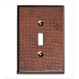 Monarch Abode Pure Copper Hand Hammered Single Toggle Wall Plate 17007