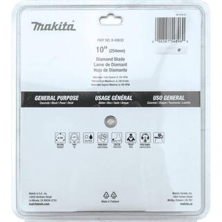 Makita 10 in. Segmented Rim Diamond Blade for General Purpose B-69630