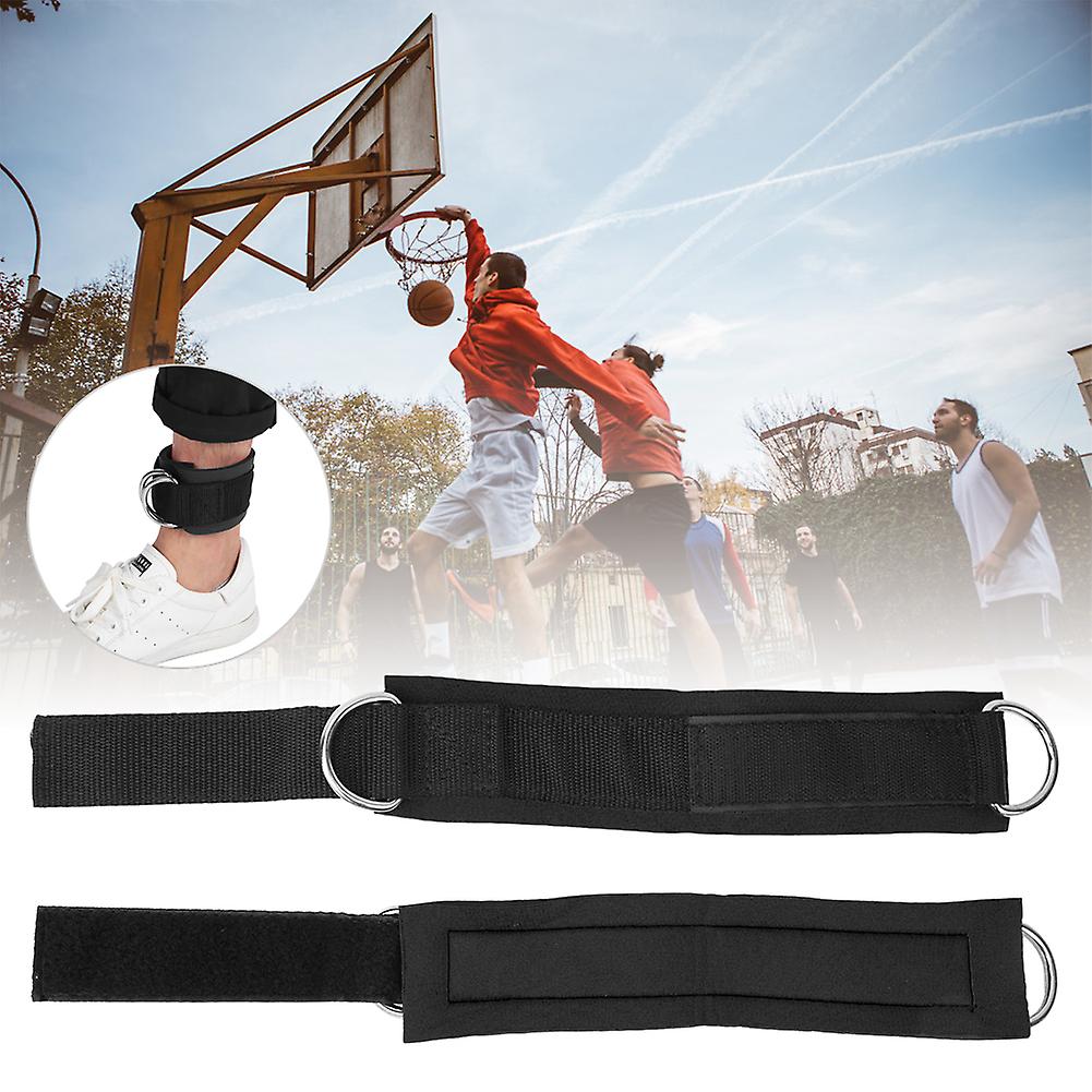 1 Pair Sports Resistance Exercise D Shape Ring Buckle Ankle Tape Training Protective Equipment(storage Bag Packing Black   Silverandamp;white)