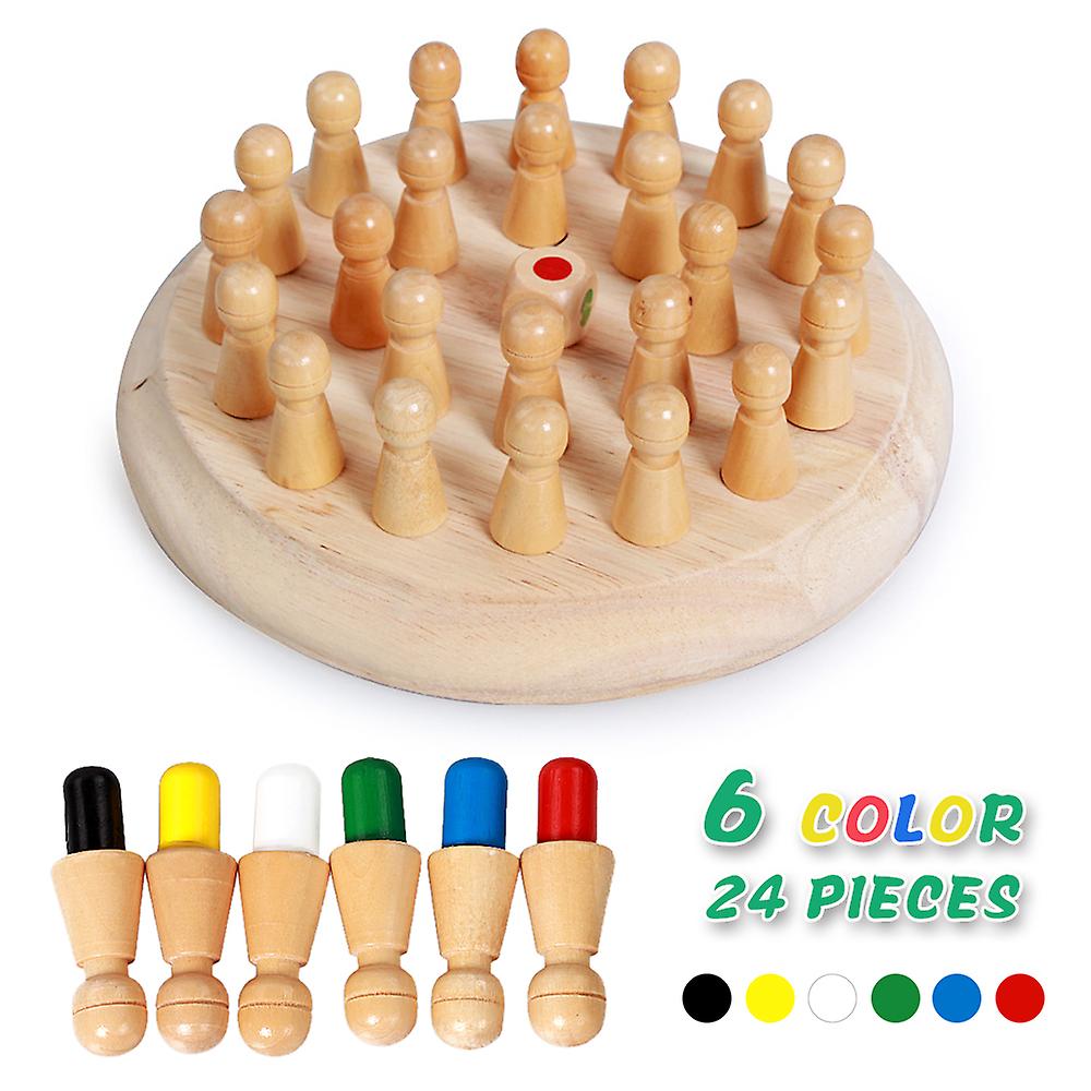 Children's Intelligent Toys Colorful Memory Chess Wooden Memory Matchstick Chess Game Memory Developing Chess Family Intellectual Toys No.273980