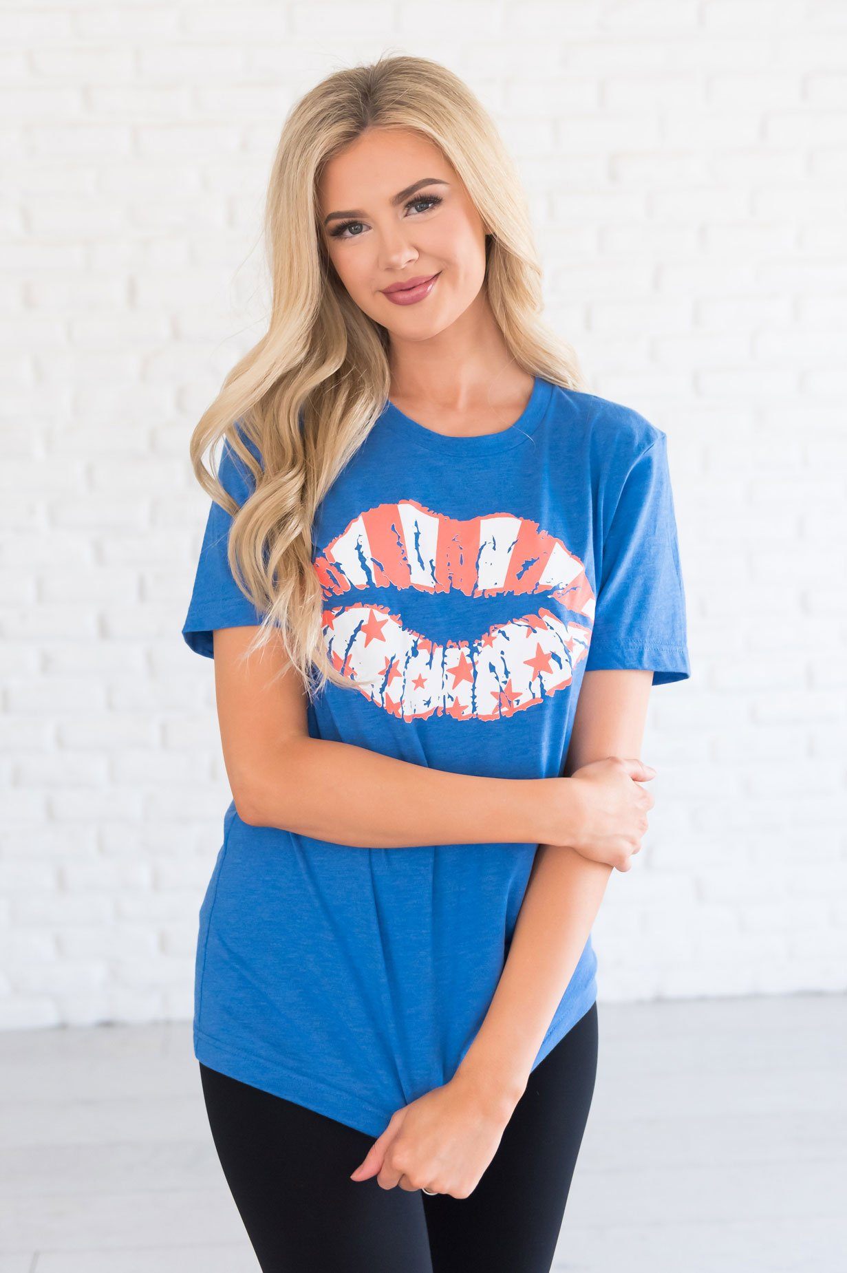 Stars & Stripes Lips  Graphic Tee