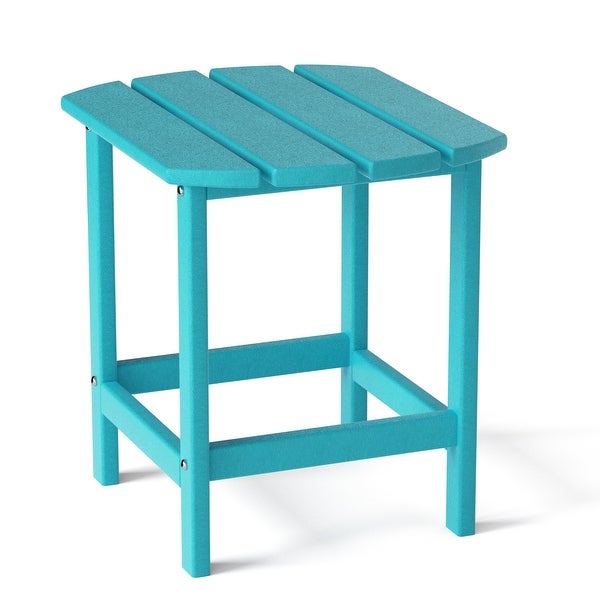 18.11 in. H Outdoor HDPE Plastic Side Table with Weather Resistant