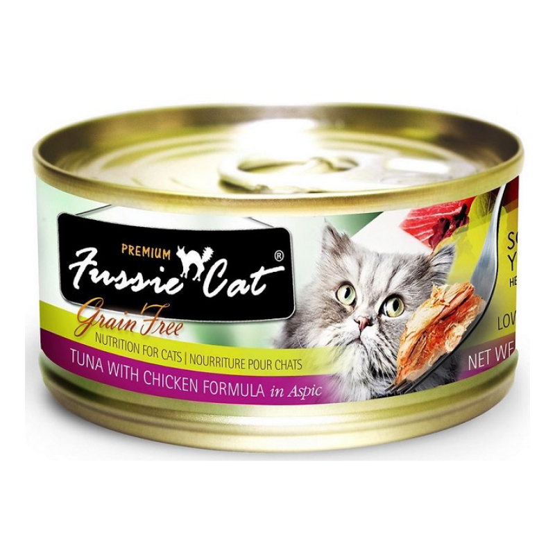 Fussie Cat Premium Tuna with Chicken Formula in Aspic Canned Food